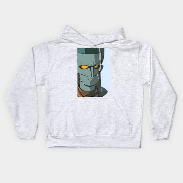 Cartoon robot Kids Hoodie by Urbanic